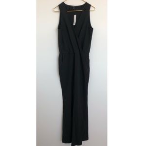 Drew Black V-Neck Jumpsuit